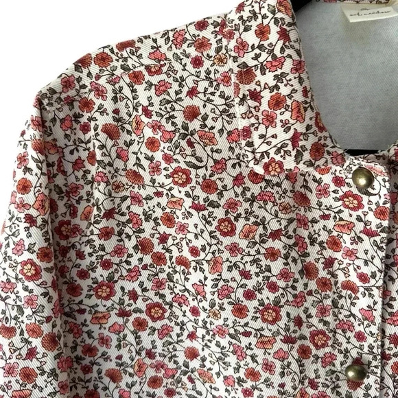 NWOT | UTILITY JACKET COTTON CANVAS FLORAL BARN COAT | XS/SM - Picture 4 of 15
